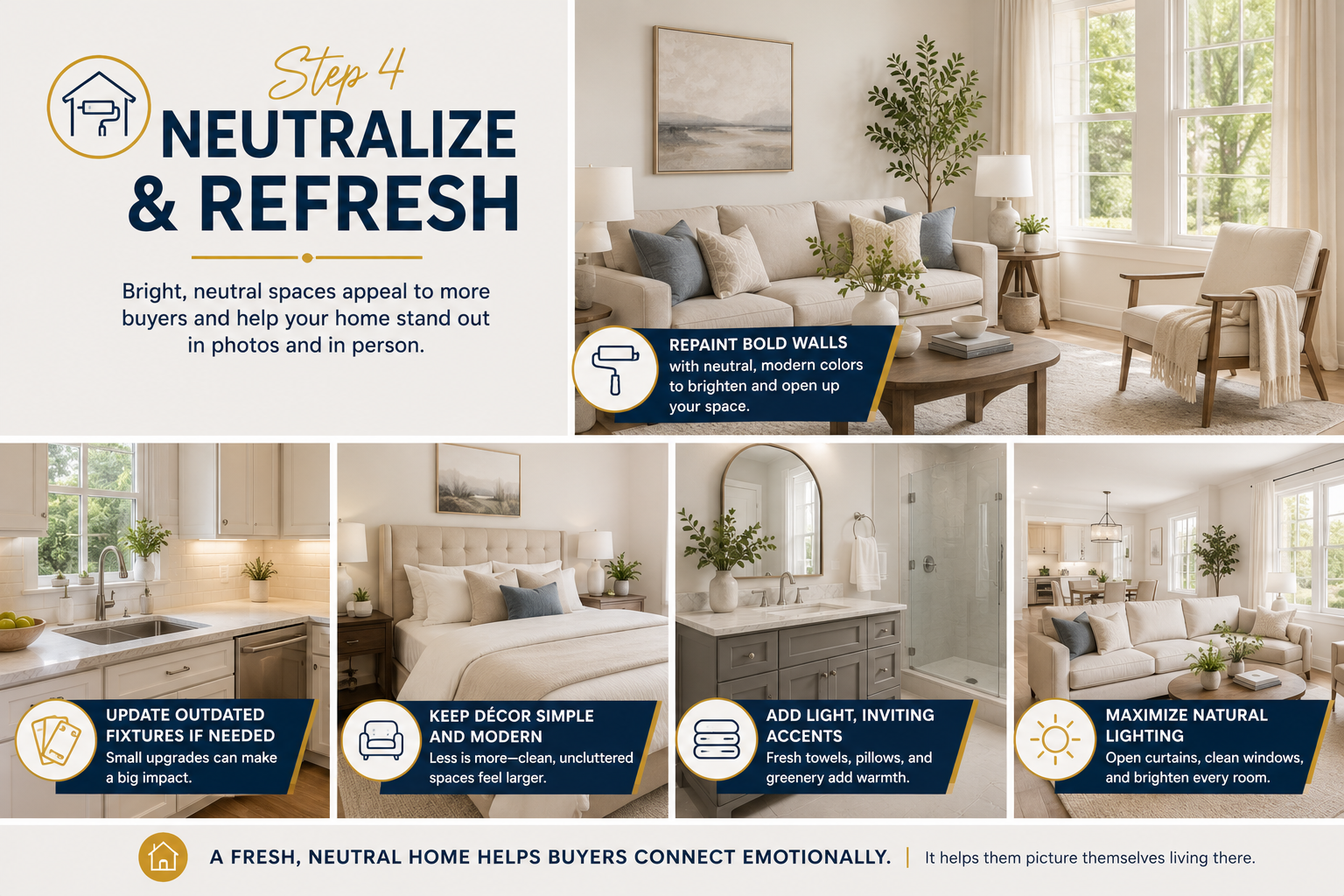 Step 4 – Neutralize and Refresh your home's interior