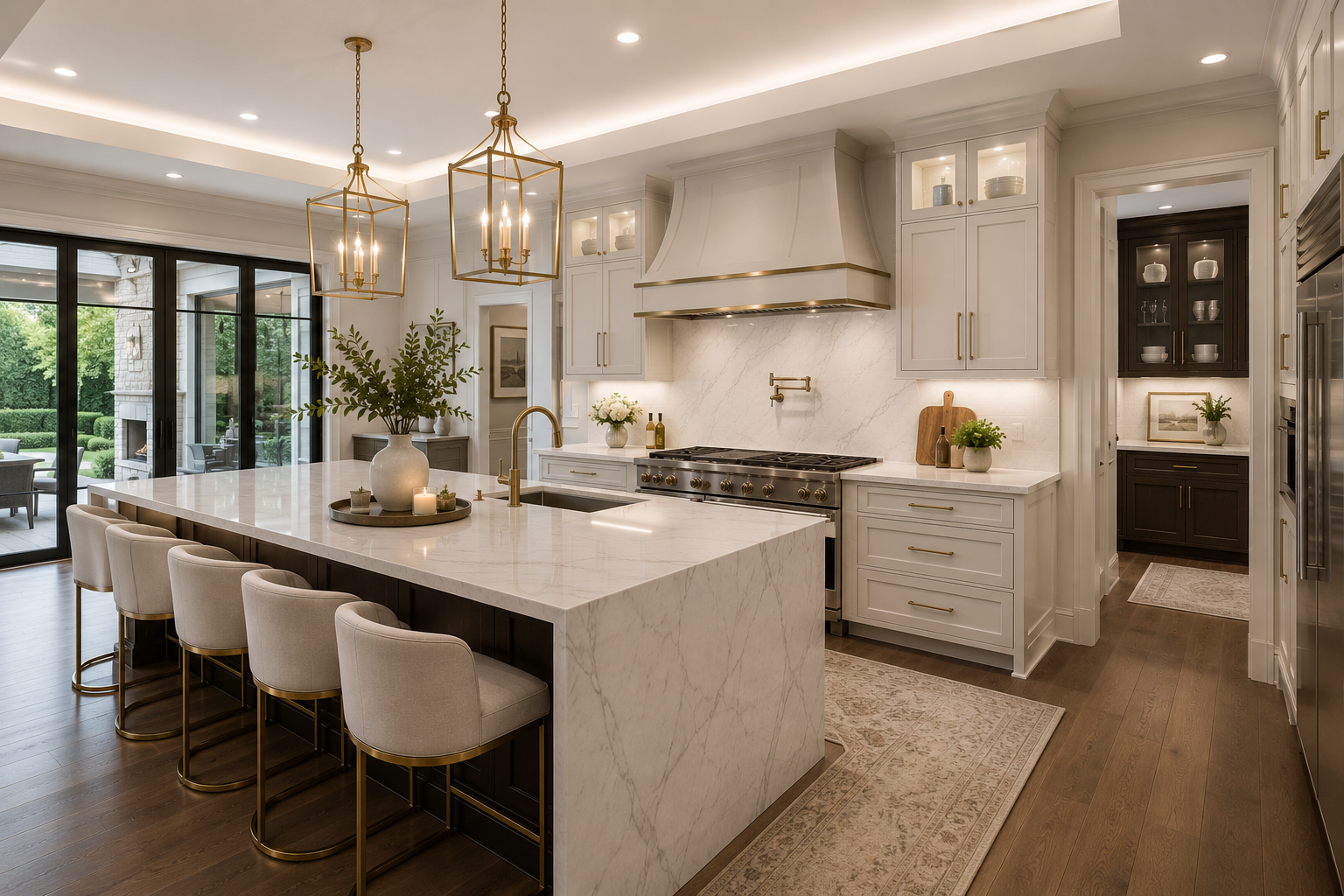 Staged kitchen
