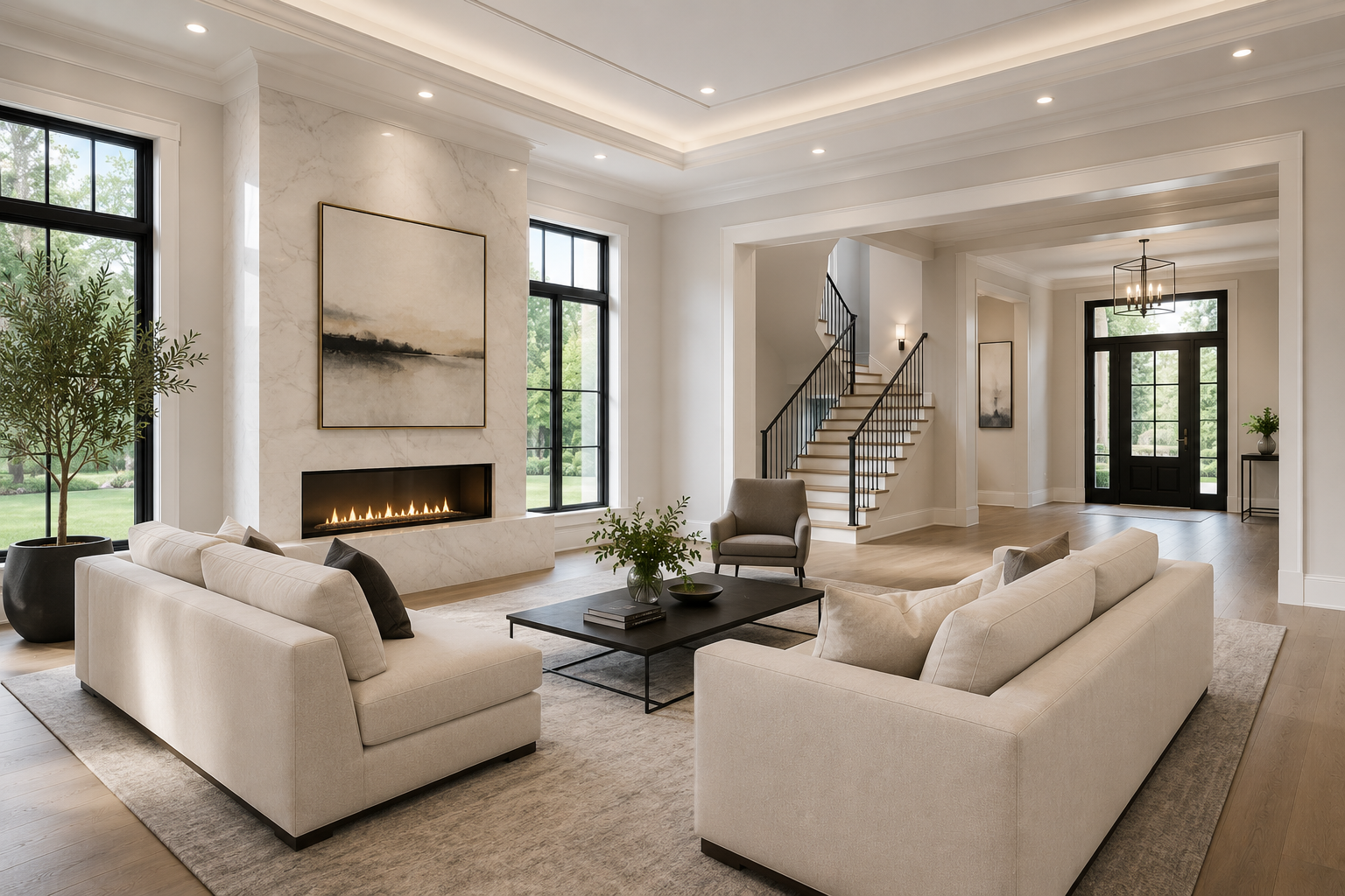 Staged living room