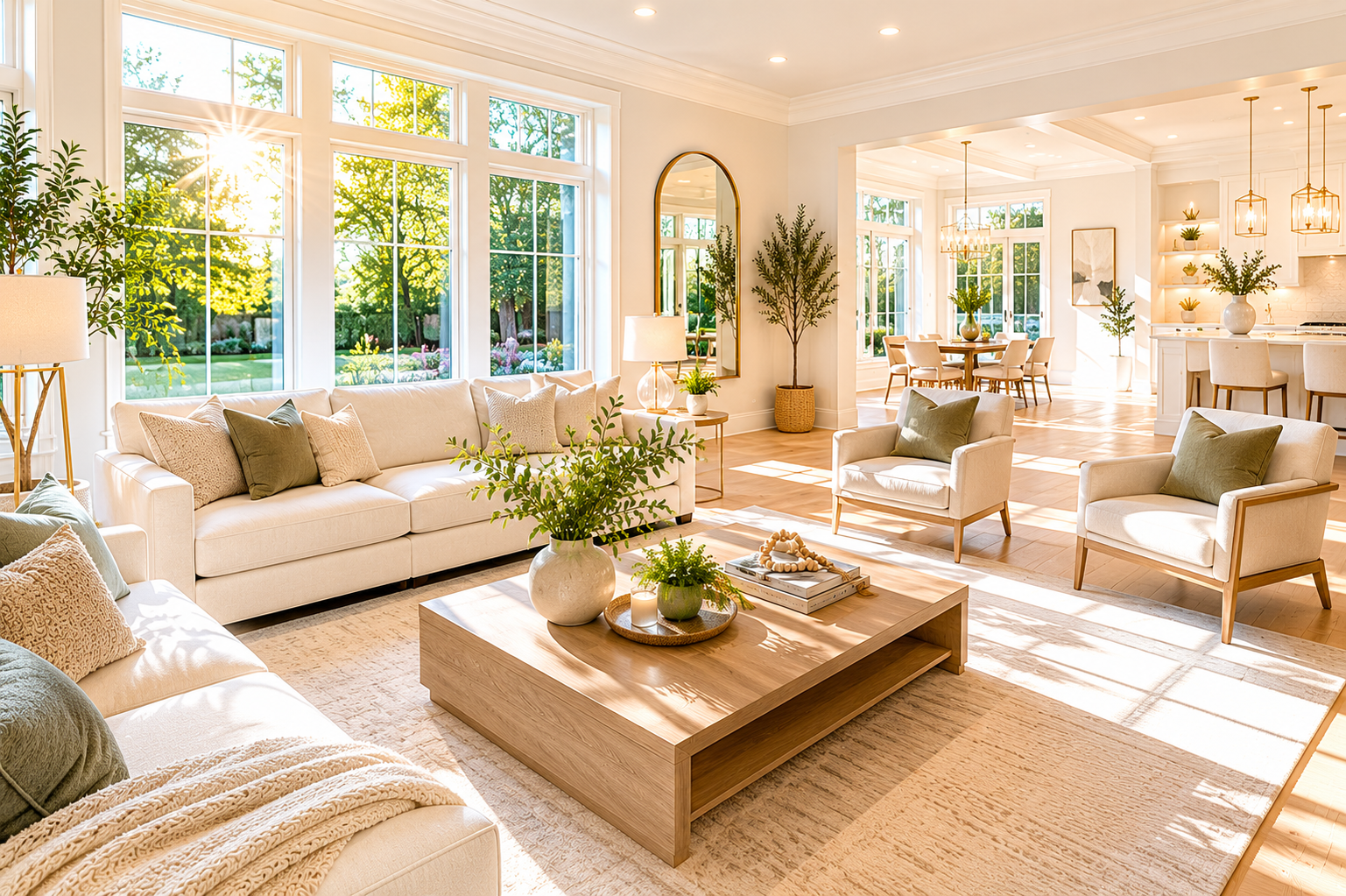 Maximize light and brightness for showings